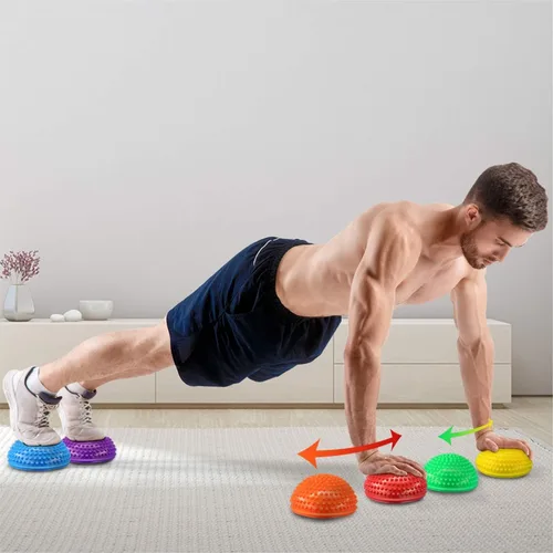 Miniatura 6 de Yes4All Hedgehog Balance Pods for Exercise, Core Body Balancing, Balance Pods for Youth & Adults with Hand Pump - Set of 5
