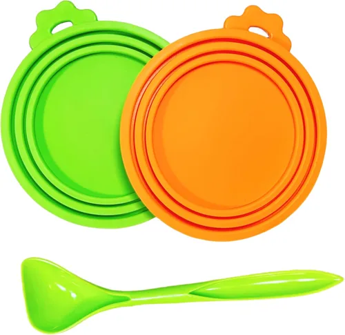 Miniatura 13 de Tapas de silicona para latas de comida para gatos/perros, 3 tamaños universales para latas de comida para mascotas de 3 onzas, 5.5 onzas, 6.5 onzas