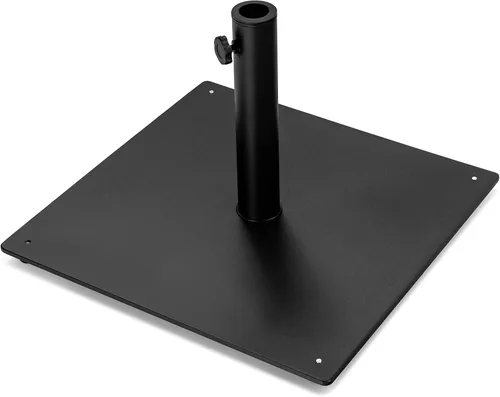 Miniatura 13 de Tangkula Base de sombrilla de patio de 35 libras, soporte de sombrilla resistente de 20 pulgadas, base cuadrada para sombrilla con almohadillas
