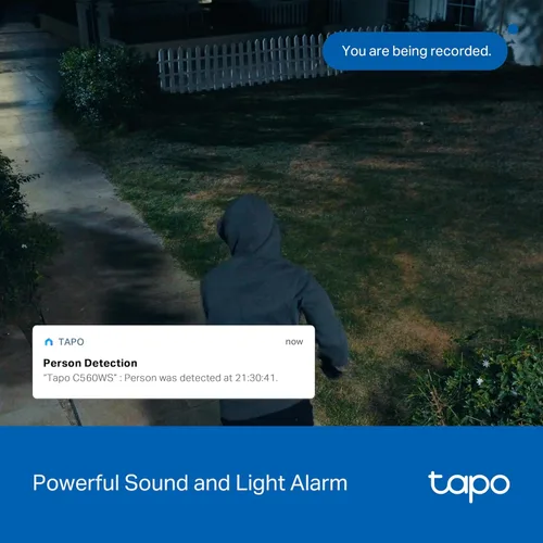 Miniatura 9 de Tapo - Cámara de seguridad para exteriores con cable, panorámica/inclinación, 4K 8MP, detección gratuita de personas/vehículos y vista de 360°