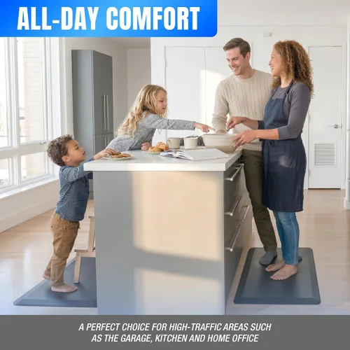 Miniatura 7 de NewLife de GelPro Alfombrilla de cocina antifatiga con cojín de espuma ergonómica, acolchada, resistente a manchas, impermeable, antideslizante