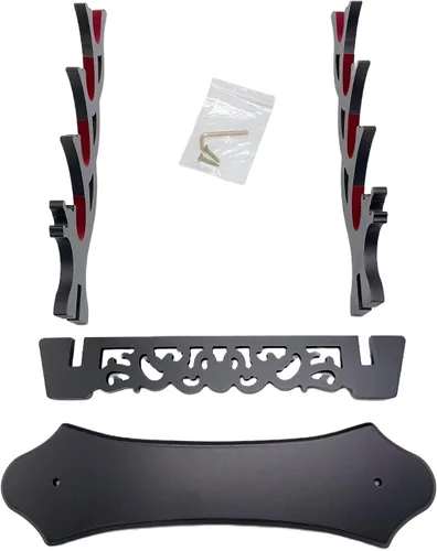 Miniatura 9 de Soporte de 4 niveles para espada, soporte de mesa para katana, sable de luz, Genji, espadas samurái