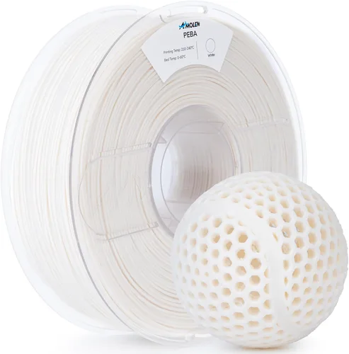 Miniatura 20 de AMOLEN Filamento de impresora 3D de TPU 95A, 0.069 pulgadas que brilla en el verde oscuro, filamento de impresión 3D flexible de TPU suave, alta