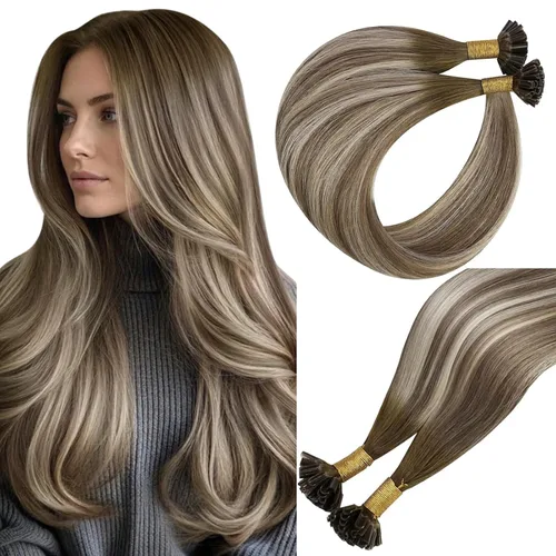 Miniatura 17 de Easyouth Extensión de cola de caballo de cabello humano marrón ombré, extensión de colas de caballo, extensiones de cola de caballo de color marrón