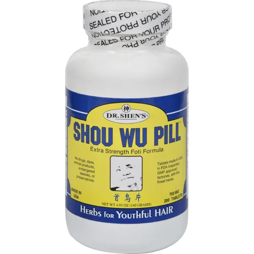 Dr. Shen's Shou Wu Píldora Juvenil Cabello 700 mg - 200 Tabletas