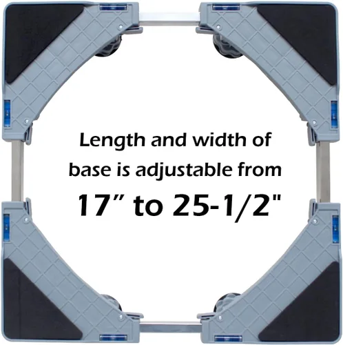 Miniatura 5 de MaxWorks Dolly ajustable para muebles con 4 ruedas de doble bloqueo, soporte base universal para lavadora, transportador de electrodomésticos