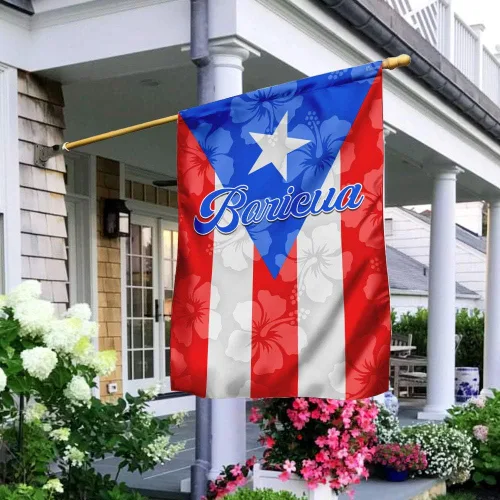 Miniatura 8 de Banderas de Puerto Rico – Bandera estadounidense puertorriqueña – Bandera de jardín de 12 x 18 pulgadas, decoración para exteriores, lona resistente