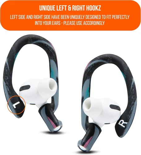 Miniatura 6 de WC HookZ - Ganchos sobre la oreja patentados y mejorados para AirPods Pro 1, 2 y AirPods 1, 2 y 3 - Incluye dos pares de tamaños en el paquete