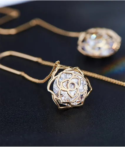 Miniatura 4 de Aretes colgantes de oro de 14 quilates para mujer, con borlas, de cadena larga, para dama de honor