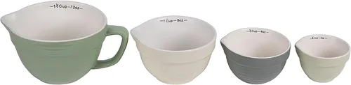 Miniatura 7 de Creative Co-Op Tazas medidoras en forma de cuenco (juego de 4 tamaños)