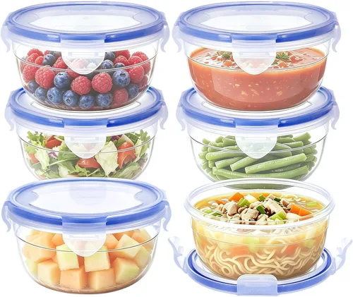 Miniatura 20 de KIGI Pequeño recipiente de plástico para almacenamiento de alimentos para aperitivos, almuerzo y preparación de comidas, sin BPA, tapas herméticas