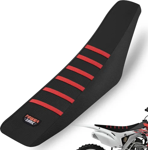 Miniatura 11 de Funda universal para asiento de motocicleta, agarre de goma antideslizante a rayas, costura suave para CRF WR WRF RMZ YZF SXF EXC EXC XC SX CR KLX