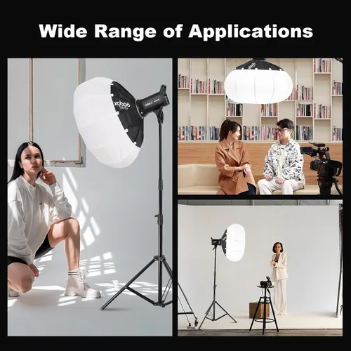 Miniatura 5 de Godox CS-65T - Difusor de luz de linterna de liberación rápida de 26 pulgadas/25.6 in, difusor de luz Bowens Mount Lantern Softbox para Godox LE200