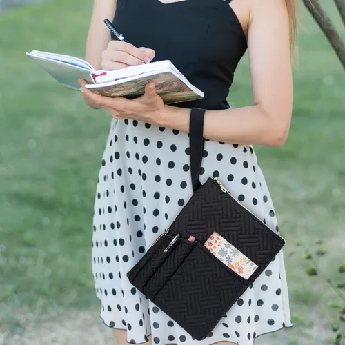 Miniatura 6 de Funda de libro APLUFINE con cremallera, protector de libro acolchado de 11"X9", fundas de libro acolchadas lavables para libros de tapa blanda