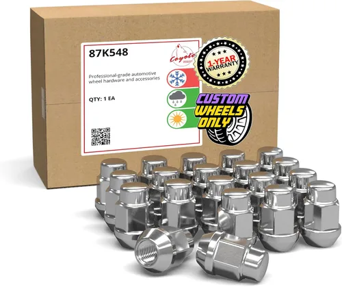 Miniatura 12 de Wheel Accessories Parts 20 tuercas de llanta M14x1.5 14x1.5 rosca OEM estilo fábrica 1.65" largo negro 7/8" 0.866 in hexagonal para Jeep Wrangler