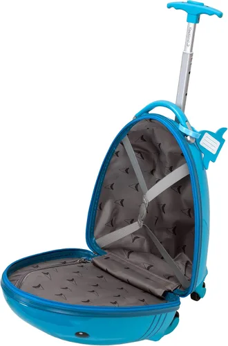 Miniatura 9 de Rockland - Maleta infantil giratoria con exterior rígido de policarbonato, Tiburón), B02-SHARK