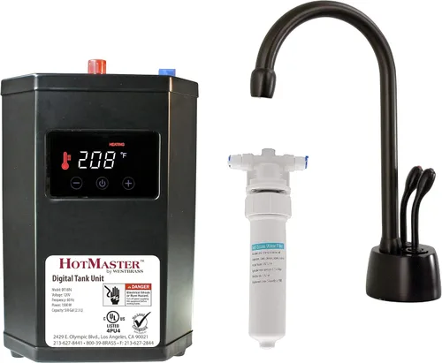 Miniatura 13 de Westbrass DT1F272-62 Develosah - Grifo dispensador instantáneo de agua fría y caliente de 9 pulgadas con sistema de tanque digital HotMaster