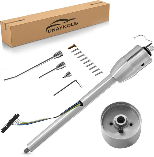 Miniatura 6 de Cromo inoxidable 32" Manual Piso Shift Tilt Dirección Columna Llave de Encendido para GM