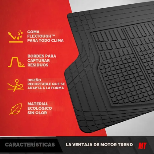 Miniatura 3 de Motor Trend FlexTough - Tapete de carga trasero, recortable, de alta resistencia para maletero, forro universal de carga trasera, flexible, tapetes
