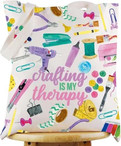 WZMPA Kit de supervivencia para manualidades, regalos para manualidades, álbumes de recortes, maquillaje, cremallera, bolsa de mercancía, Terapia de