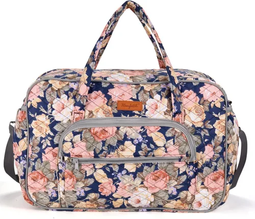 Miniatura 9 de Organizador de almacenamiento de hilo, bolsa cruzada de punto, bolsa grande de ganchillo para llevar proyectos, agujas de tejer, ganchos de Azul