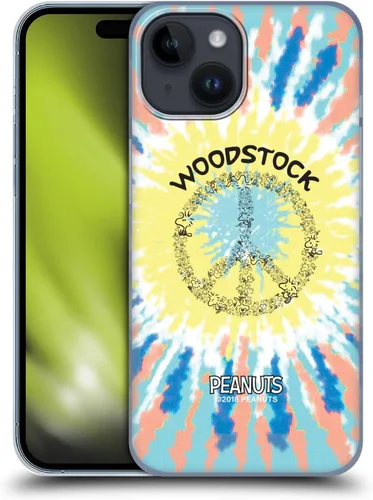 Miniatura 127 de Head Case Designs Funda rígida con licencia oficial de Peanuts Snoopy Woodstock Far Out Woodstock 50th compatible con Apple iPhone 15 Plus