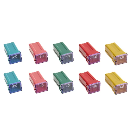 10 piezas de fusibles en bloque Jcase para camiones, autos y SUV (20A/30A/40A/50A/60A, 2 piezas de cada uno)