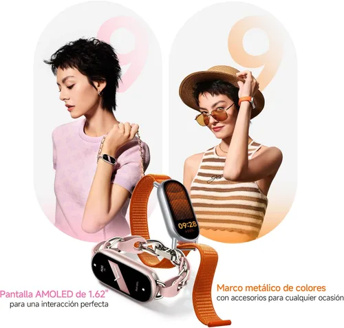 Miniatura 2 de XIAOMI Smart Band 9 versión global (2024) Pantalla Amoled de 1.62 pulgadas Batería de 233 mAh Hasta 21 días de duración de la batería Más