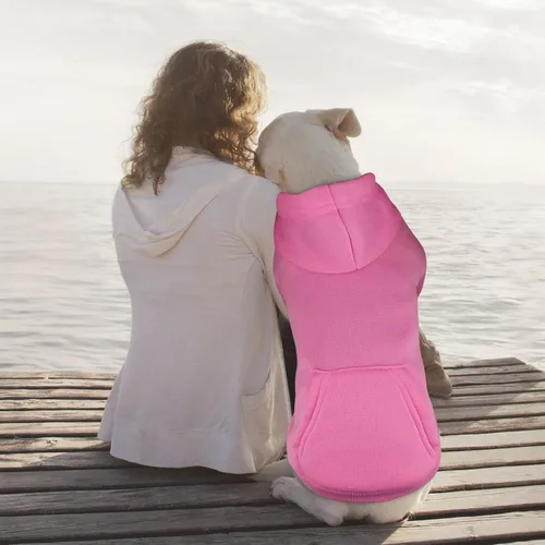 Miniatura 2 de Suéteres para perros grandes, suéter con capucha para perro de vellón cepillado suave sólido, ropa para mascotas, sudadera con capucha para mascotas