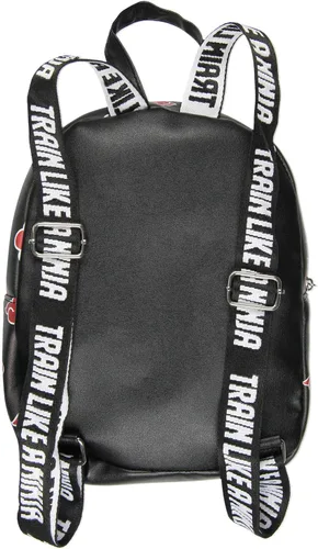 Miniatura 4 de Naruto Akatsuki Sasuke Red Cloud Anti Leaf Faux Saffiano - Mini mochila de piel sintética Negro - Mini mochila