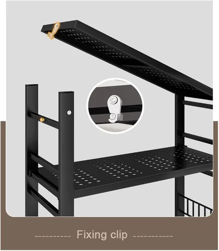 Miniatura 6 de Estantería plegable para almacenamiento, estantes plegables de metal de 4 niveles con ruedas, estantes y estantes de almacenamiento, estantes