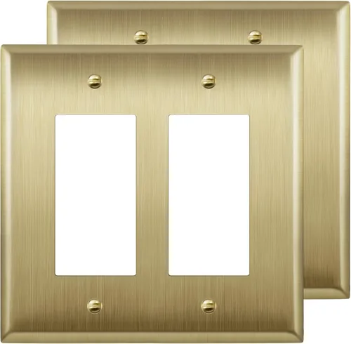 Miniatura 13 de LIDER Placa decorativa de pared de metal para interruptor o receptáculo, cubierta de salida de acero inoxidable, resistente a la corrosión