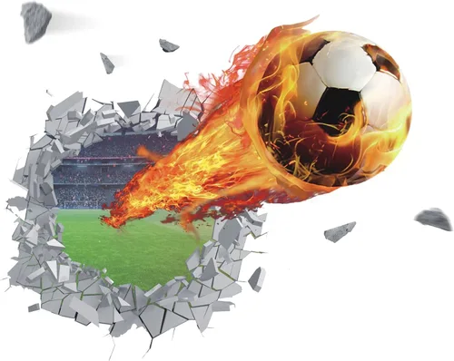Miniatura 4 de IARTTOP Decoración de pared de fútbol 3D – Calcomanías de fútbol para decoración de habitaciones – Dispara para niños, niños, aula, dormitorio