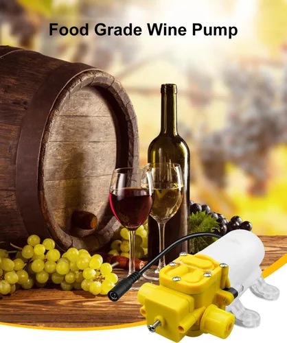 Miniatura 2 de Bomba eléctrica de transferencia de vino para el hogar con regulador de velocidad de 110 V, bombas de bebidas de bajo ruido, bomba de cerveza