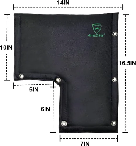 Miniatura 3 de Bolsa aislante de cobertura para el sistema de reflujo, para interruptor de vacío de presión, color negro, 14 pulgadas de ancho x 16.5 pulgadas