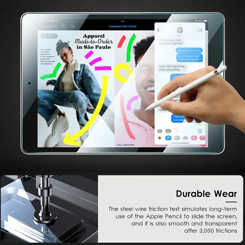 Miniatura 5 de VIKESI Protector de pantalla para iPad de 9ª, 8ª y 7ª generación, protector de película de vidrio templado de 10.2 pulgadas para iPad de 9ª / 8ª
