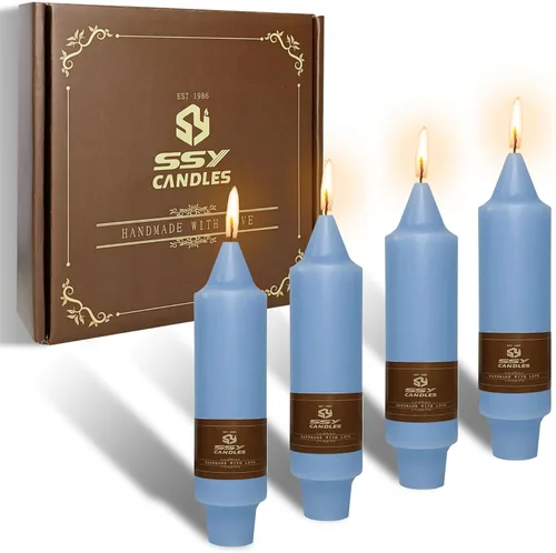 Miniatura 53 de Candelabros de Velas Cónicas Negras, Velas Cónicas Cortas de 5 pulgadas, Candelabros de Velas de Halloween Sin Goteo para Decoración de Navidad