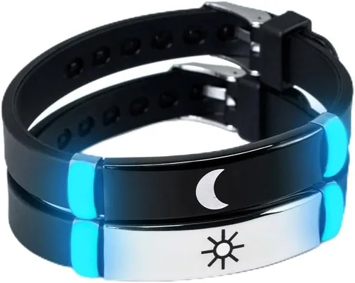 Miniatura 7 de 2/PCS SET Luminous King Queen Crown Couple Bracelet, Fashionable Silicone Bracelet, Cute and Simple Alloy Design, Daily and Gift Occasions