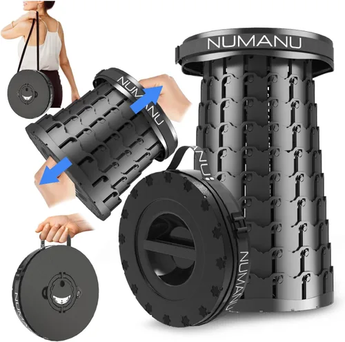 NUMANU Taburete plegable XXL mejorado 2025 de 19.7 pulgadas, peso máximo de 1000 libras, asiento desplegable más ancho y alto, silla plegable