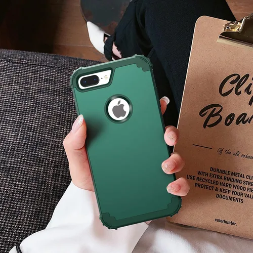 Miniatura 6 de IDweel Funda para iPhone 8 Plus, para iPhone 7 Plus con Protector de Pantalla, 3 en 1, híbrida a prueba de golpes de servicio pesado, protección