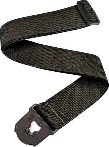 D'Addario Accessories Correa de Guitarra Eléctrica con Bloqueo, Correa para Guitarra Acústica/Guitarra Eléctrica Acústica/Guitarra Bajo - Negro