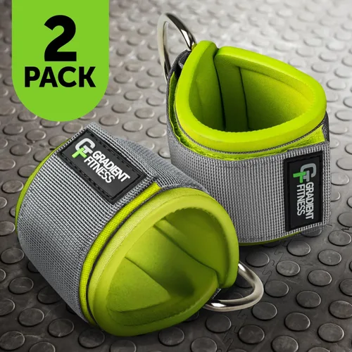 Miniatura 4 de Gradient Fitness Correas de tobillo (paquete de 2) Correa de tobillo para máquina de cable, bandas de tobillo para entrenamiento, correa