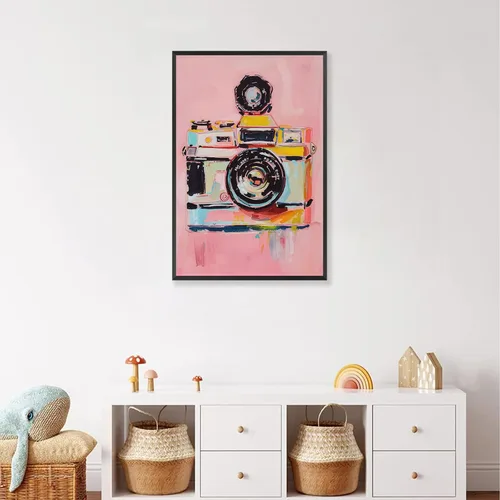 Miniatura 5 de Lienzo moderno para cámara, arte de pared con acuarela, póster de cámara preppy para fotógrafo, regalo Y2K, impresiones estéticas para habitación