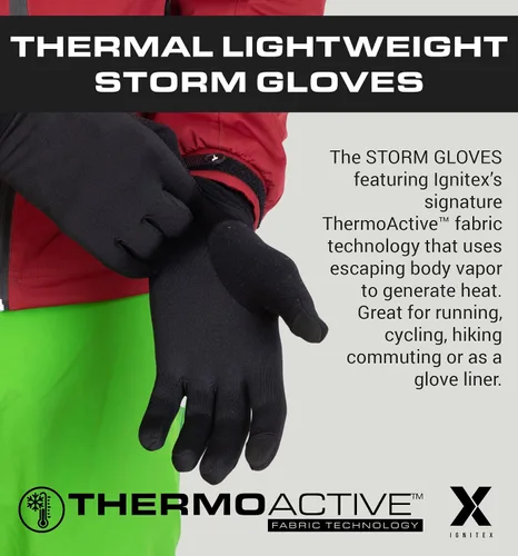 Miniatura 2 de Running Glove Liners - Thermal Black Winter Gloves for Men & Women - Thin, Lightweight & Warm Cold Weather Gloves for Cycling, Driving, Outdoor