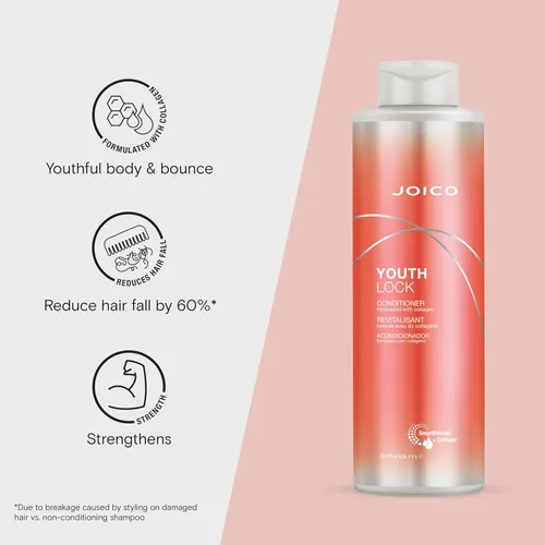 Miniatura 4 de Joico YouthLock Shampoo and Conditioner Formulated With Collagen Youthful Body & Bounce Reduce Breakage & Frizz Soften & Detangle Hair Boost