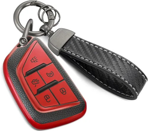Miniatura 22 de Funda para Llavero Mercedes con Llavero de Cuerda Trenzada de Metal, Funda de Llave Suave Mejorada para Carcasa de Llavero Remoto Inteligente Sin