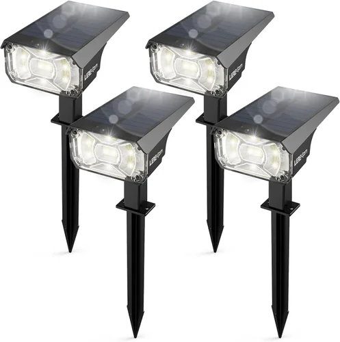 Miniatura 9 de LEREKAM 40 focos LED, IP65, impermeables, con energía solar, 2 en 1, luz de pared, luces de paisajismo al aire libre, encendido/apagado automático