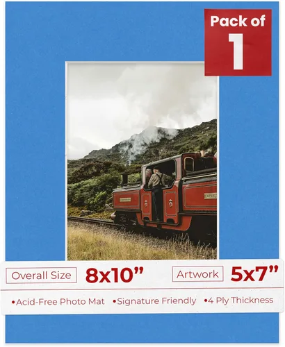 Miniatura 108 de Tapete de 5 x 7 pulgadas para marco de 8 x 10 pulgadas, tablero precortado sin ácidos, negro mate de 5 x 7 pulgadas, hecho para adaptarse a un marco