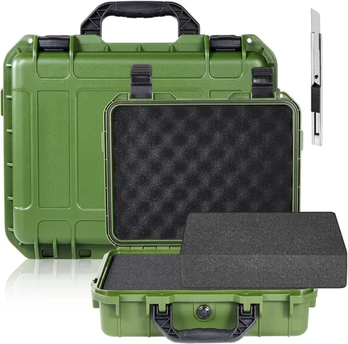 Miniatura 13 de Relaxweex 1 Pieza Estuche Rígido Impermeable de 14.3 x 11.4 x 4.5 Pulgadas con Inserto de Espuma Personalizable DIY Estuche Protector Portátil