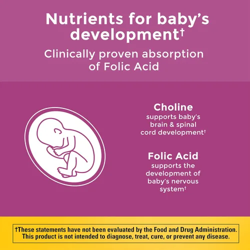 Miniatura 3 de Nature Made Gomitas prenatales con DHA y ácido fólico, suplemento vitamínico y mineral prenatal para apoyo nutricional diario, 60 gomitas